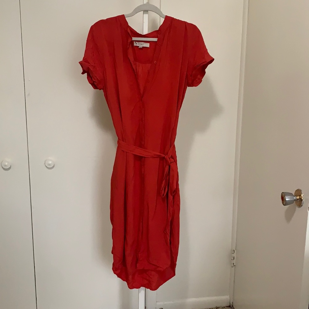 LOFT Button-down Casual Midi Dress